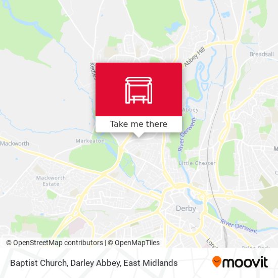 Baptist Church, Darley Abbey map