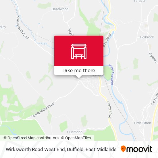 Wirksworth Road West End, Duffield map