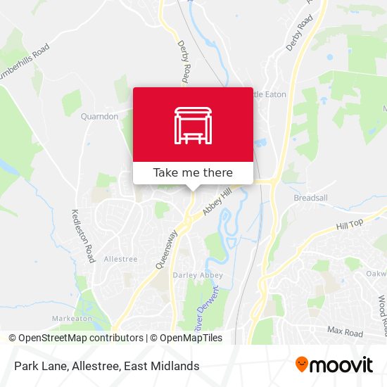 Park Lane, Allestree map