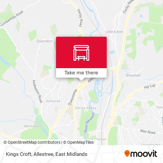 Kings Croft, Allestree map