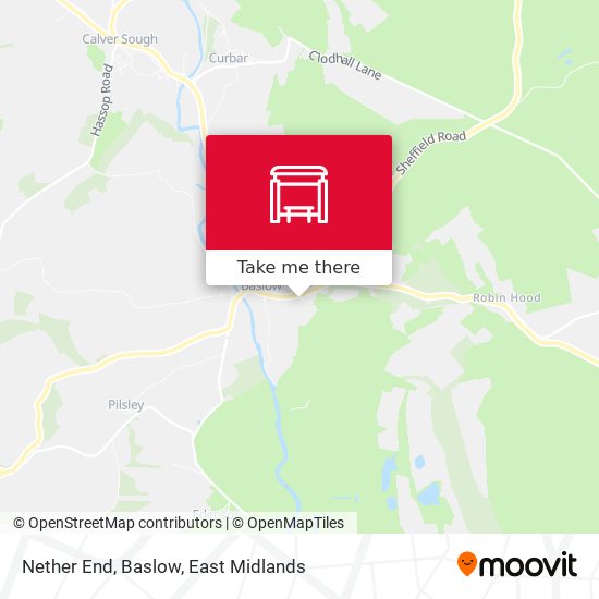 Nether End, Baslow map