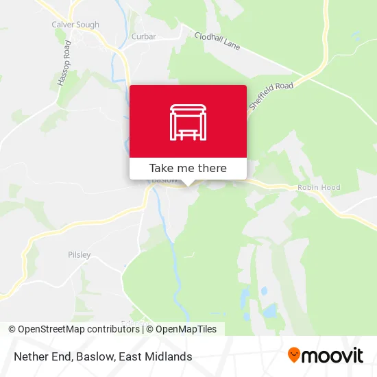 Nether End, Baslow map