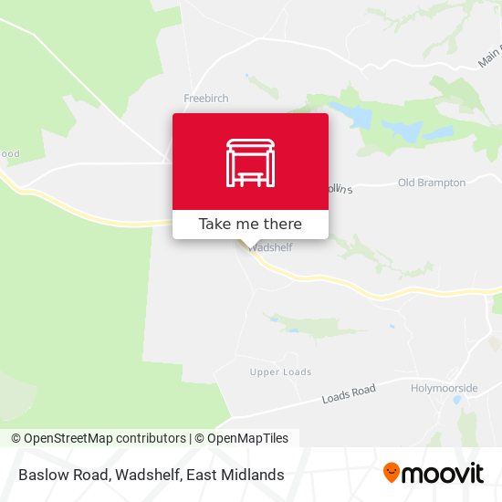 Baslow Road, Wadshelf map