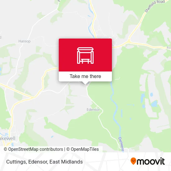 Cuttings, Edensor map