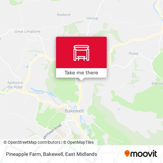 Pineapple Farm, Bakewell map