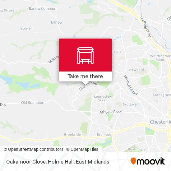Oakamoor Close, Holme Hall map