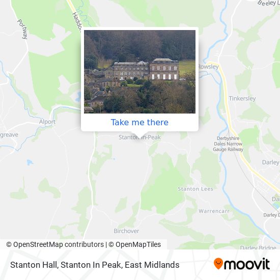 Stanton Hall, Stanton In Peak map