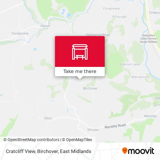 Cratcliff View, Birchover map