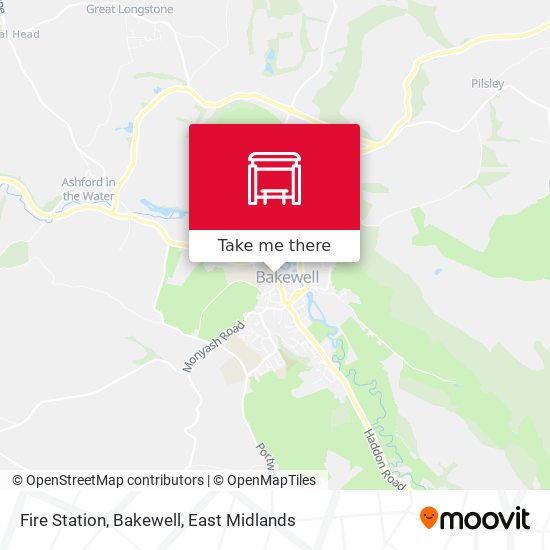 Fire Station, Bakewell map