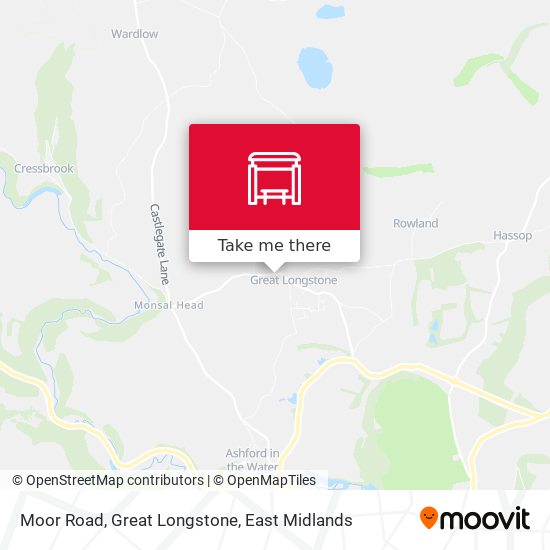 Moor Road, Great Longstone map