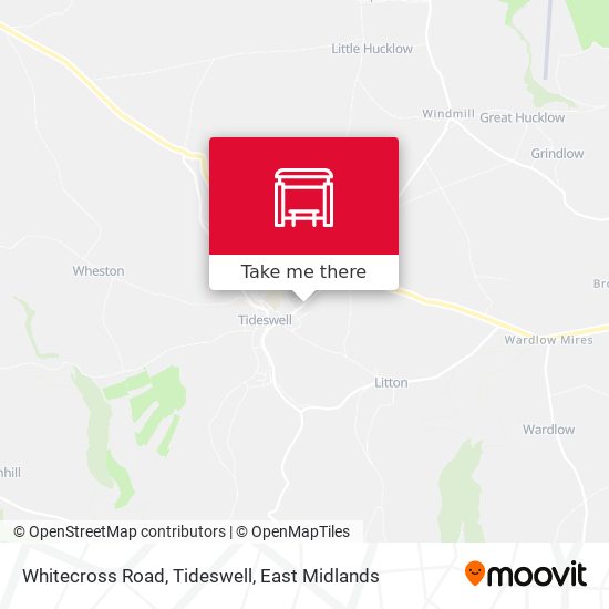 Whitecross Road, Tideswell map
