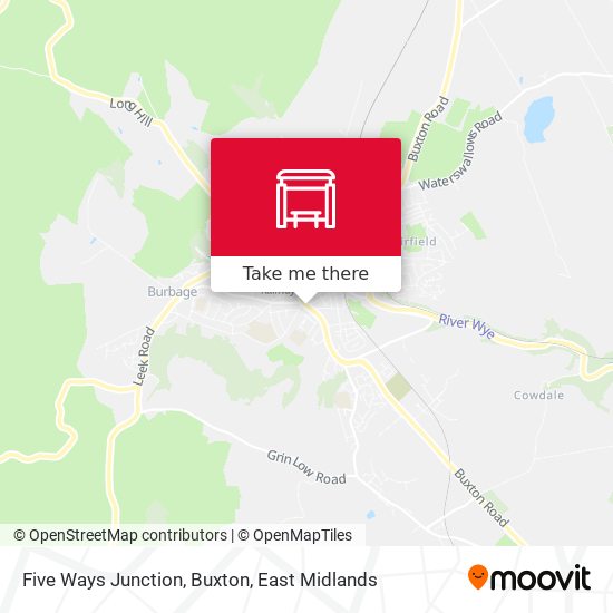 Five Ways Junction, Buxton map