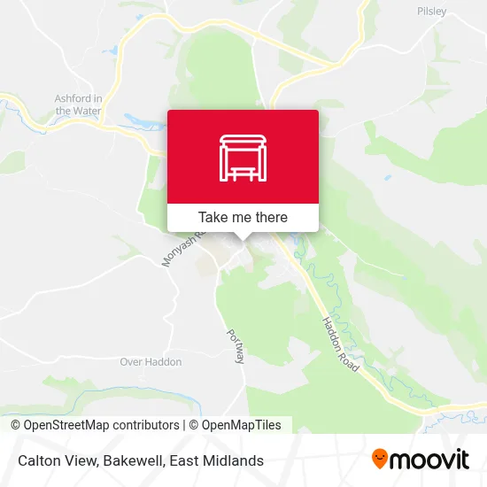 Calton View, Bakewell map