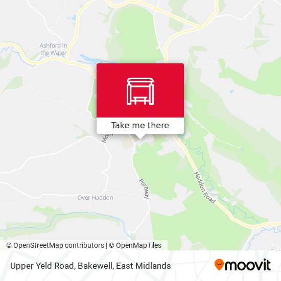 Upper Yeld Road, Bakewell map