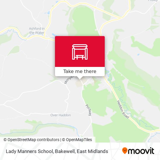 Lady Manners School, Bakewell map