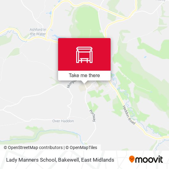 Lady Manners School, Bakewell map