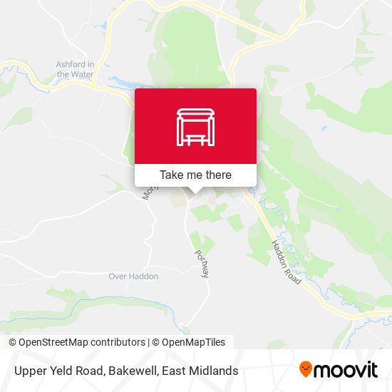 Upper Yeld Road, Bakewell map