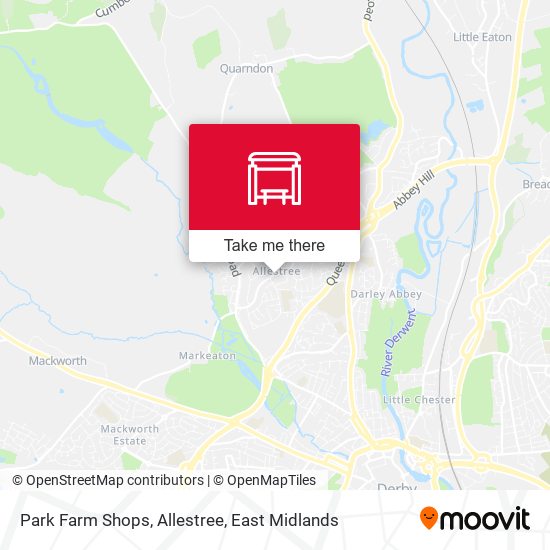 Park Farm Shops, Allestree map