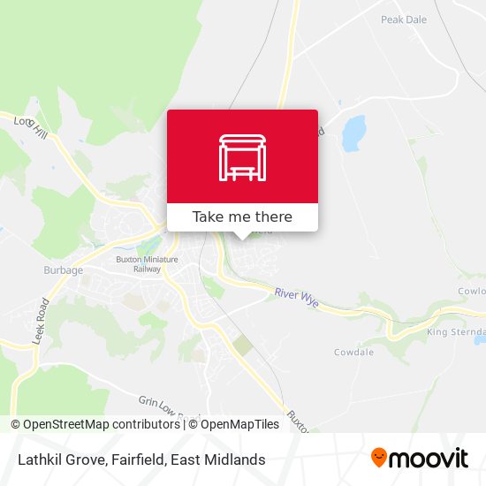 Lathkil Grove, Fairfield map