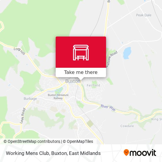 Working Mens Club, Buxton map