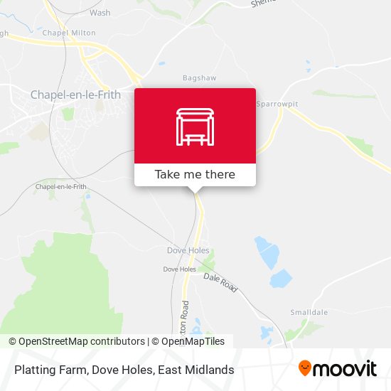 Platting Farm, Dove Holes map