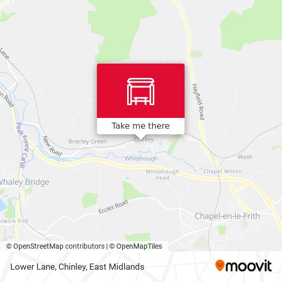 Lower Lane, Chinley map