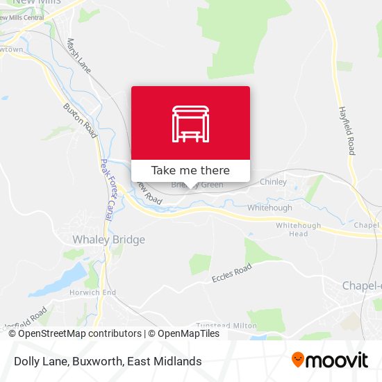 Dolly Lane, Buxworth map