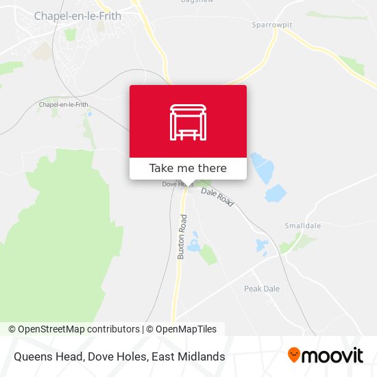 Queens Head, Dove Holes map
