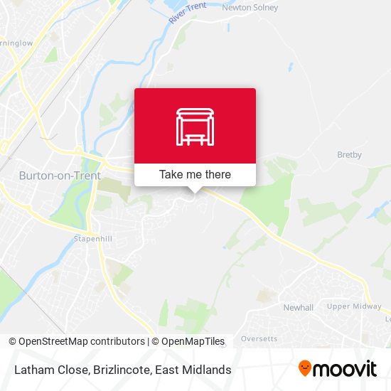 Latham Close, Brizlincote map