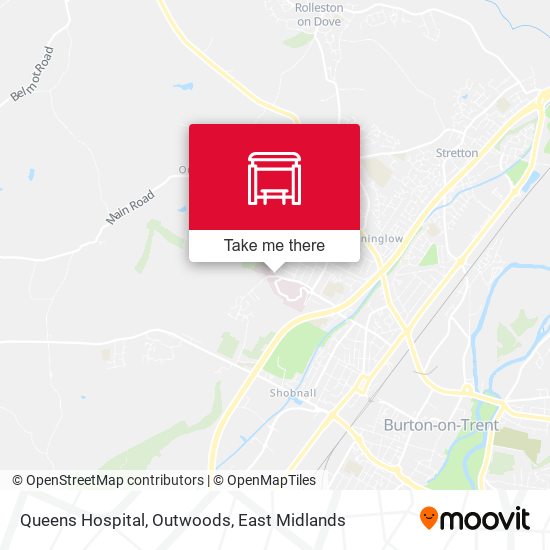 Queens Hospital, Outwoods map