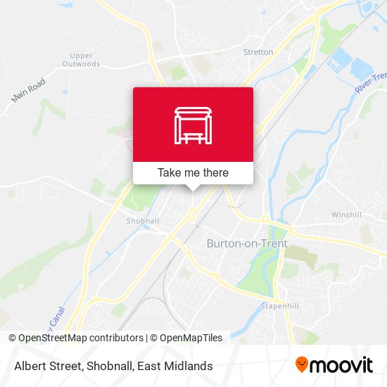 Albert Street, Shobnall map