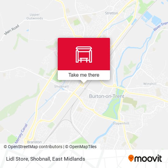 Lidl Store, Shobnall map