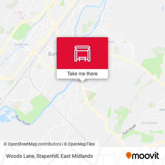 Woods Lane, Stapenhill map