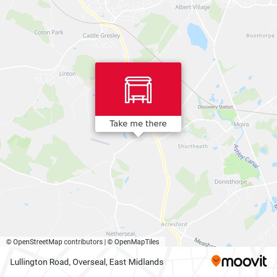 Lullington Road, Overseal map