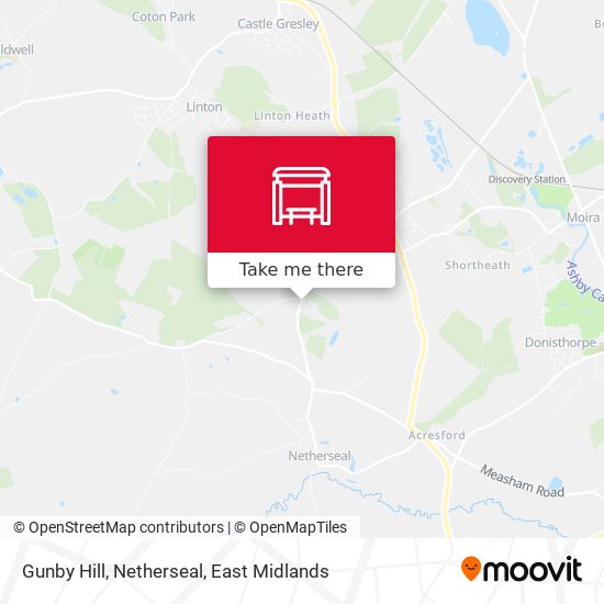 Gunby Hill, Netherseal map