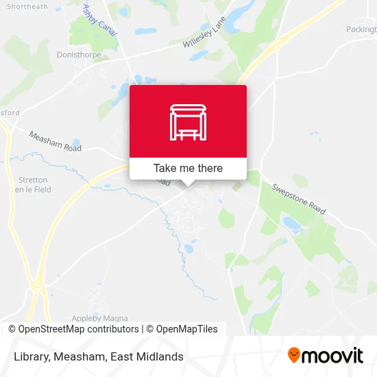 Library, Measham map