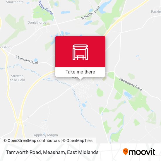 Tamworth Road, Measham map