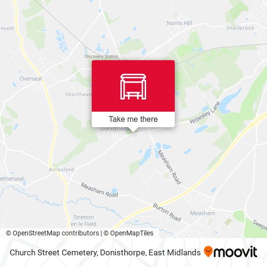 Church Street Cemetery, Donisthorpe map