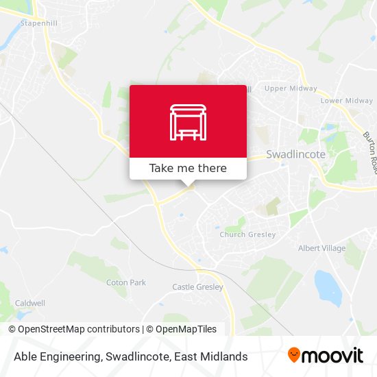 Able Engineering, Swadlincote map