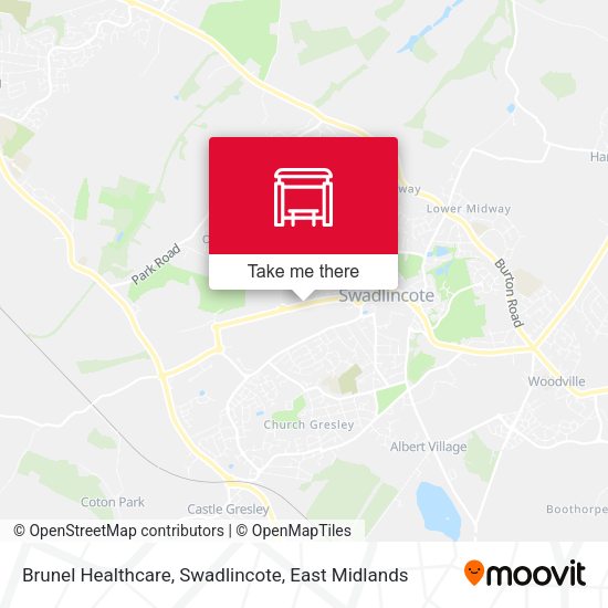 Brunel Healthcare, Swadlincote map