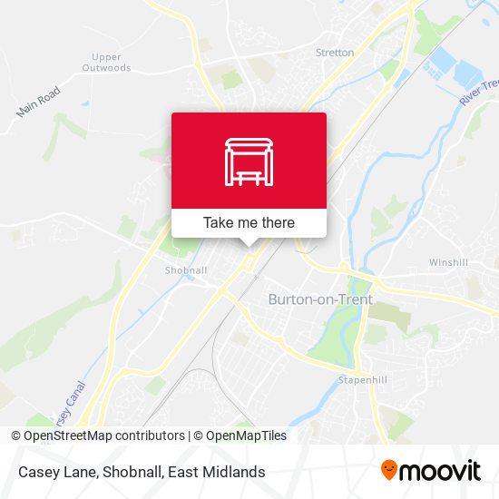 Casey Lane, Shobnall map