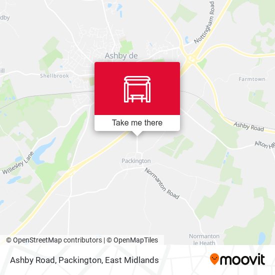 Ashby Road, Packington map