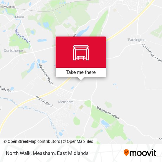 North Walk, Measham map