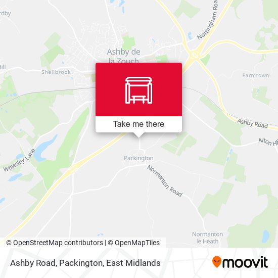 Ashby Road, Packington map