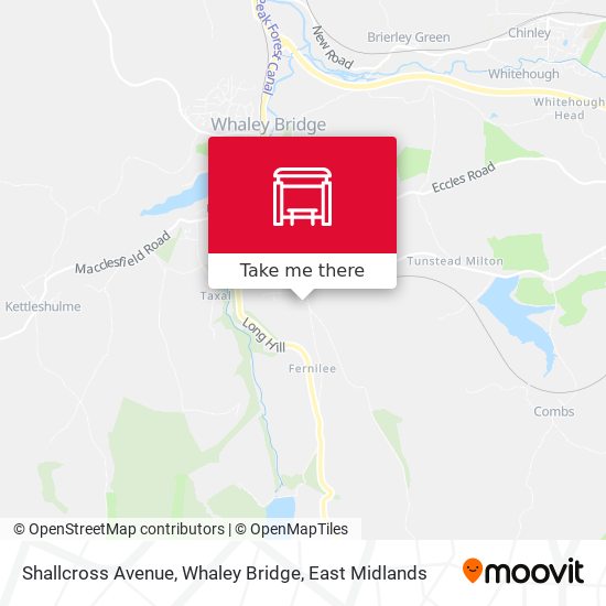 Shallcross Avenue, Whaley Bridge map