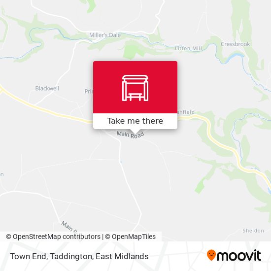 Town End, Taddington map