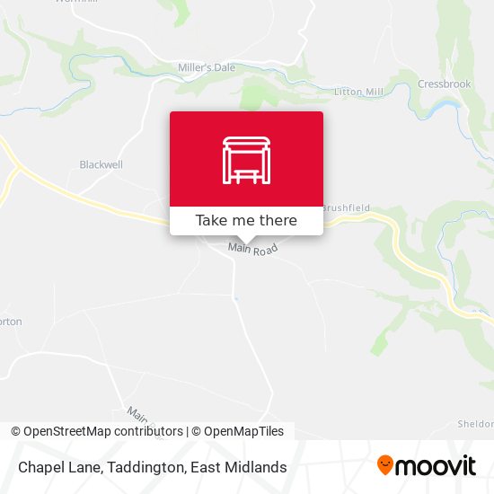 Chapel Lane, Taddington map