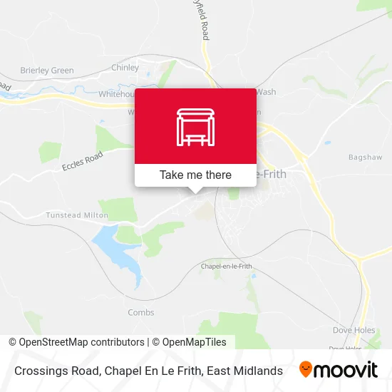 Crossings Road, Chapel En Le Frith map