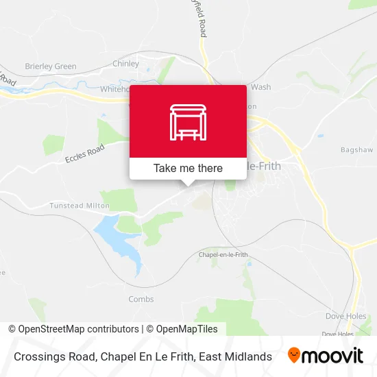 Crossings Road, Chapel En Le Frith map