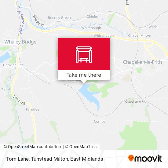 Tom Lane, Tunstead Milton map